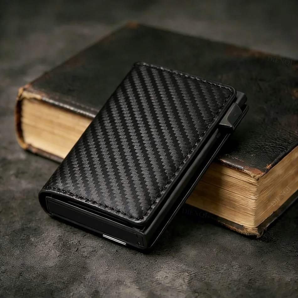 Representative carbon-pattern card holder
