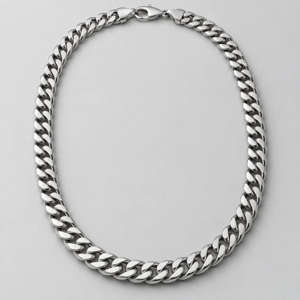 Representative silver Cuban chain