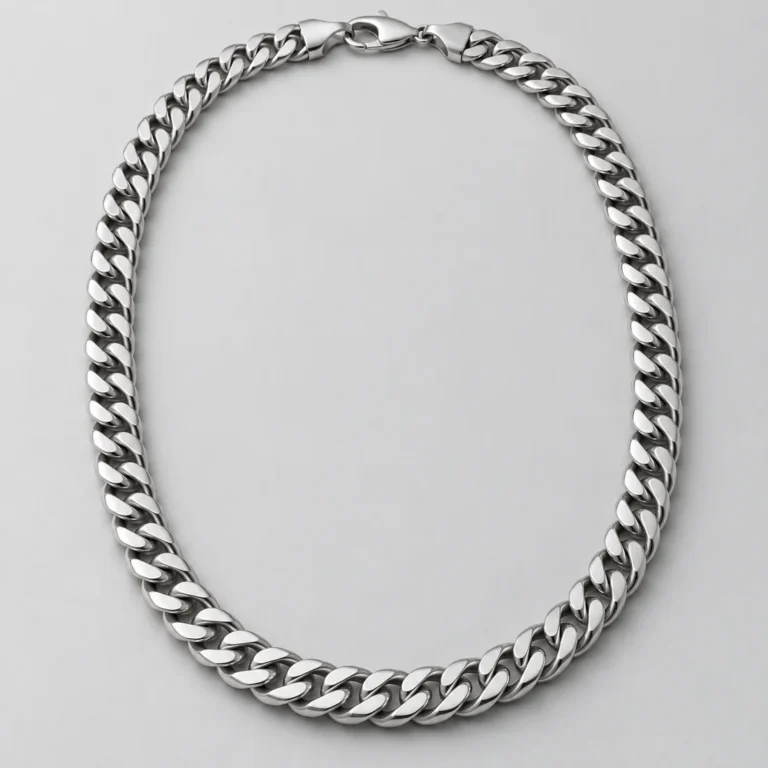 Representative silver Cuban chain