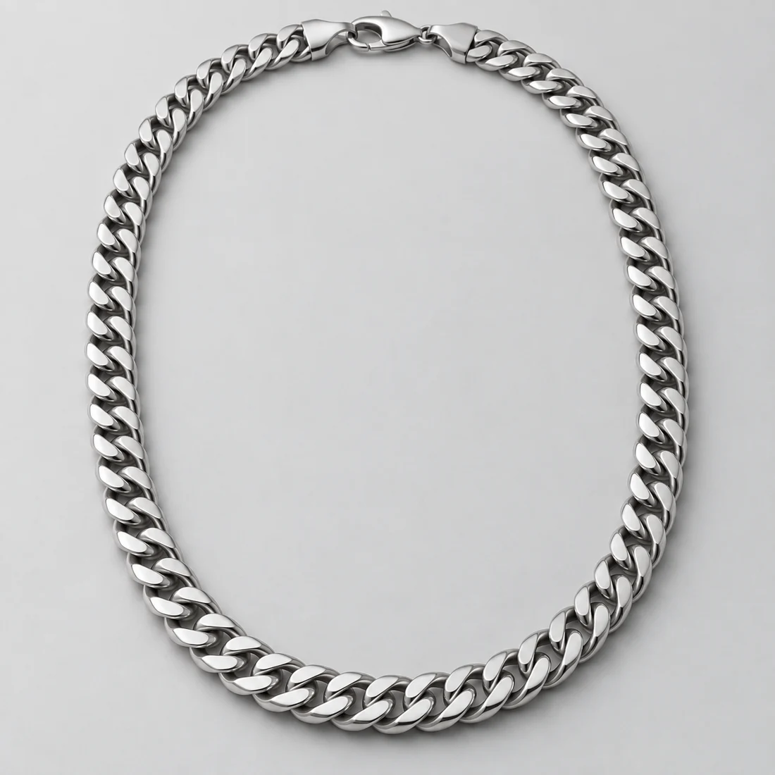 Representative silver Cuban chain Representative silver Cuban chain